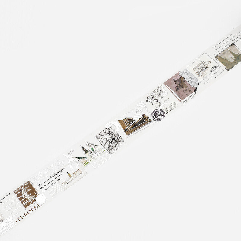 BGM Poem Letter Washi Tape extended to show the full repeating correspondence-inspired design