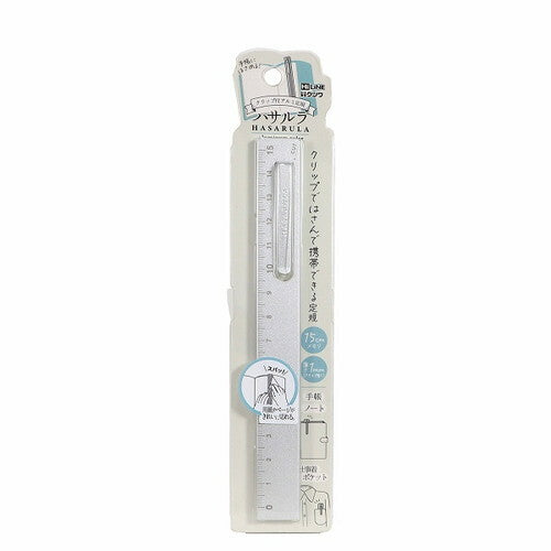 Kutsuwa Hasarla Clip-On Aluminium Ruler 15 cm product detail