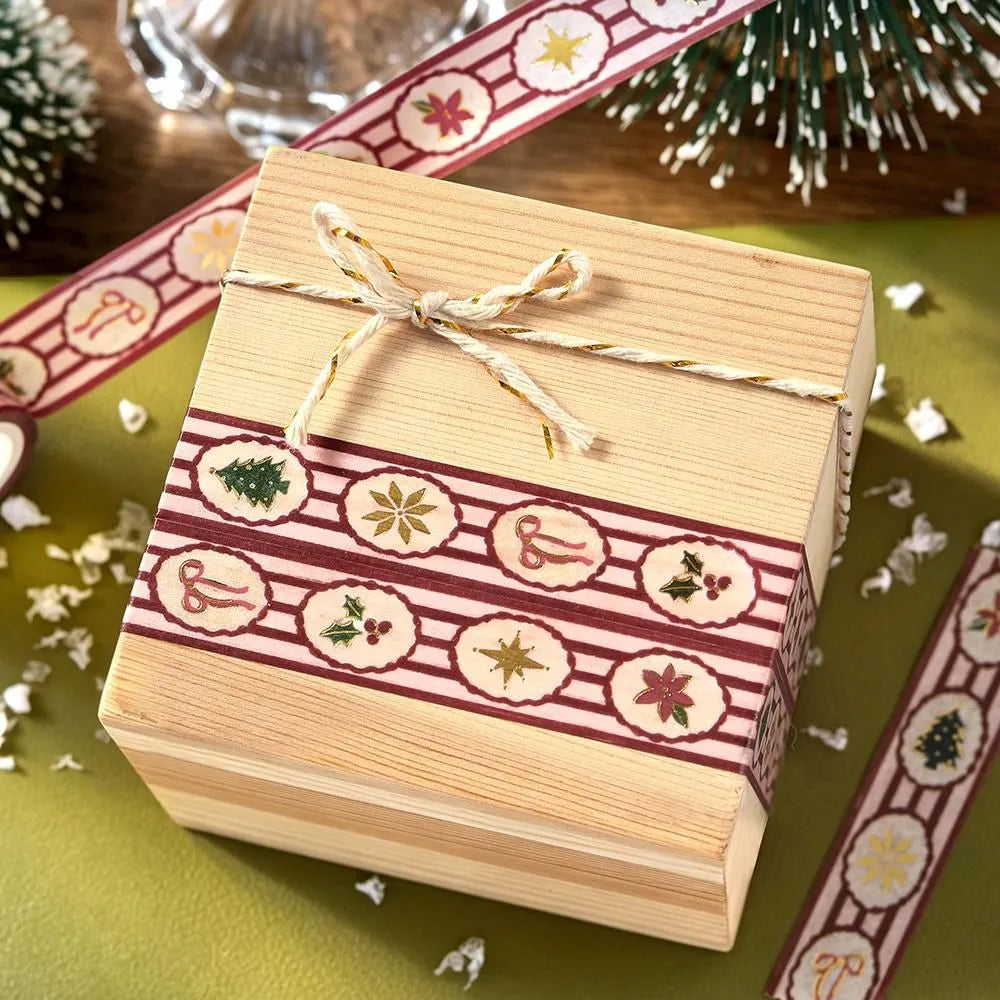 BGM 2026 Christmas Limited Edition – Holiday Pattern Foil-Stamped Washi Tape