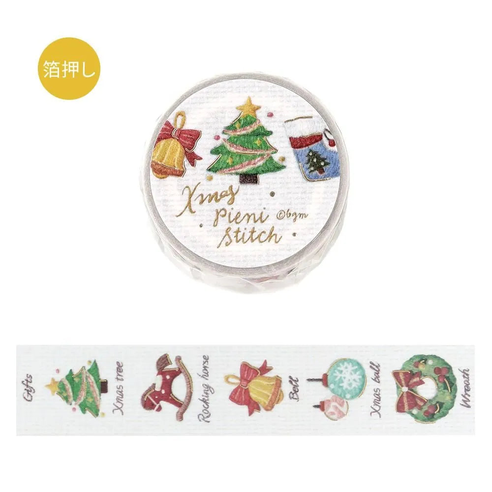 BGM 2026 Christmas Limited Edition – Pieni Stitch Foil-Stamped Washi Tape