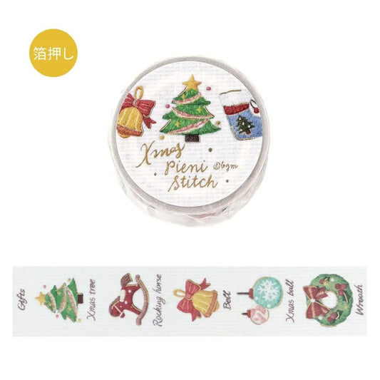 BGM 2026 Christmas Limited Edition – Pieni Stitch Foil-Stamped Washi Tape