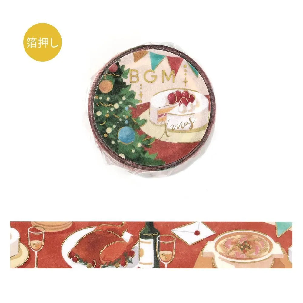 BGM 2026 Christmas Limited Edition – Gathering Around the Table Foil-Stamped Washi Tape
