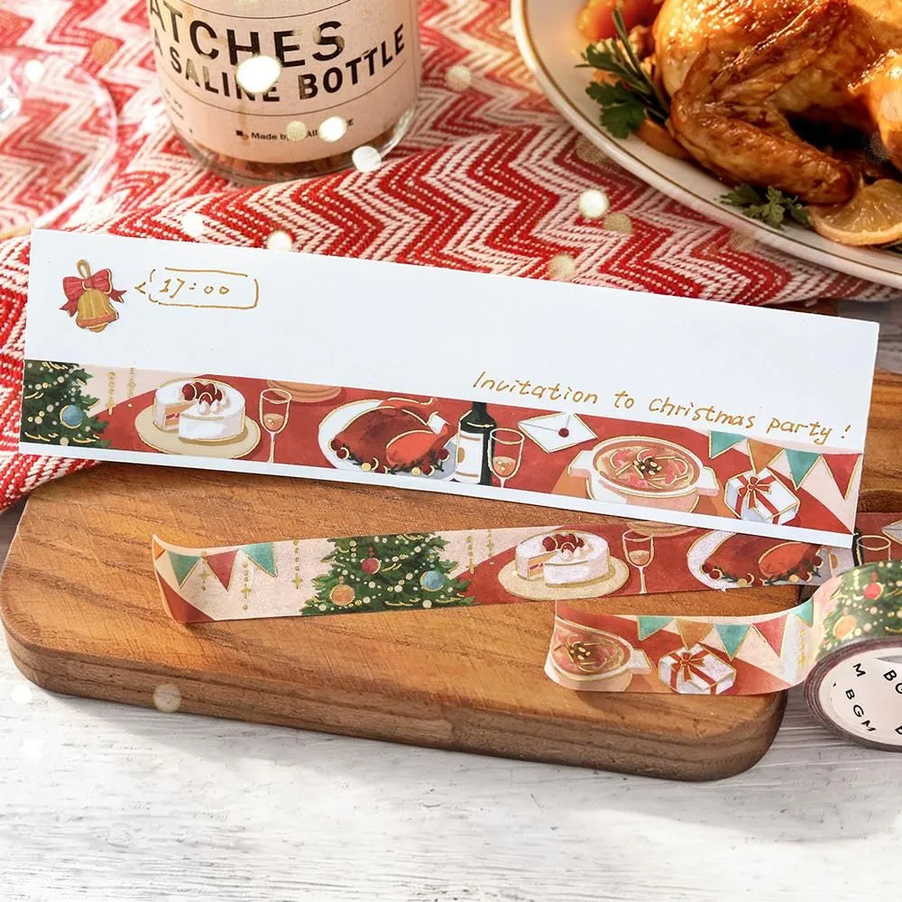 BGM 2026 Christmas Limited Edition – Gathering Around the Table Foil-Stamped Washi Tape