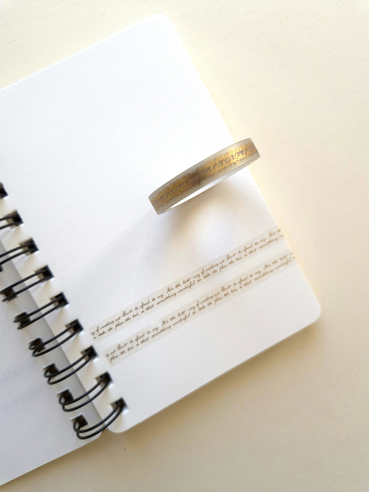 Mind Wave Foil-Stamped Lettering 7 mm clear tape application detail