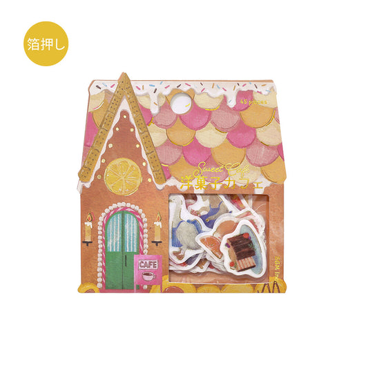 BGM Imaginary Shopping Street Western-Style Confectionery Café Foil-Stamped Flake Stickers package