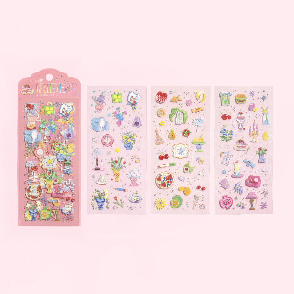 BGM IRIDE Series 4 Colors of Life three clear sticker sheets