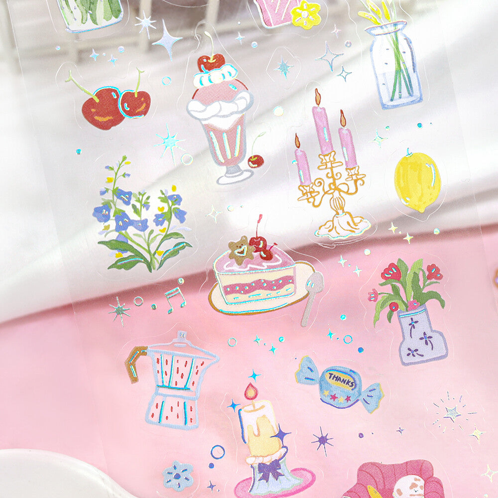 BGM IRIDE Colors of Life clear stickers with colourful everyday motifs