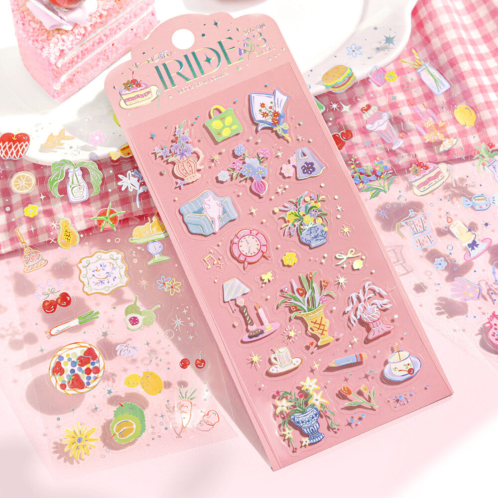 BGM IRIDE Series 4 Colors of Life clear sticker sheets and package