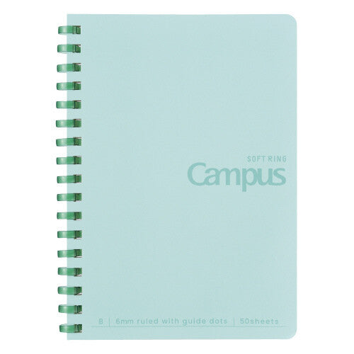 Kokuyo Campus Soft Ring A6 Green notebook front cover