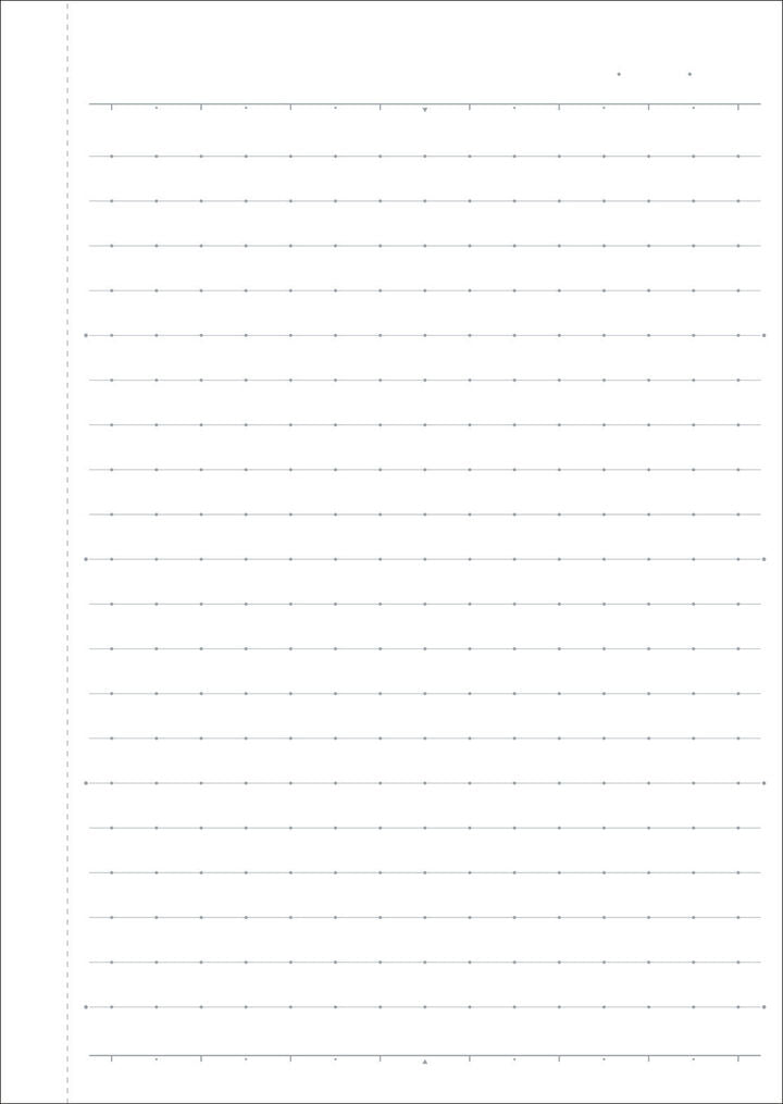 Kokuyo Campus Soft Ring A6 Green dotted ruled page