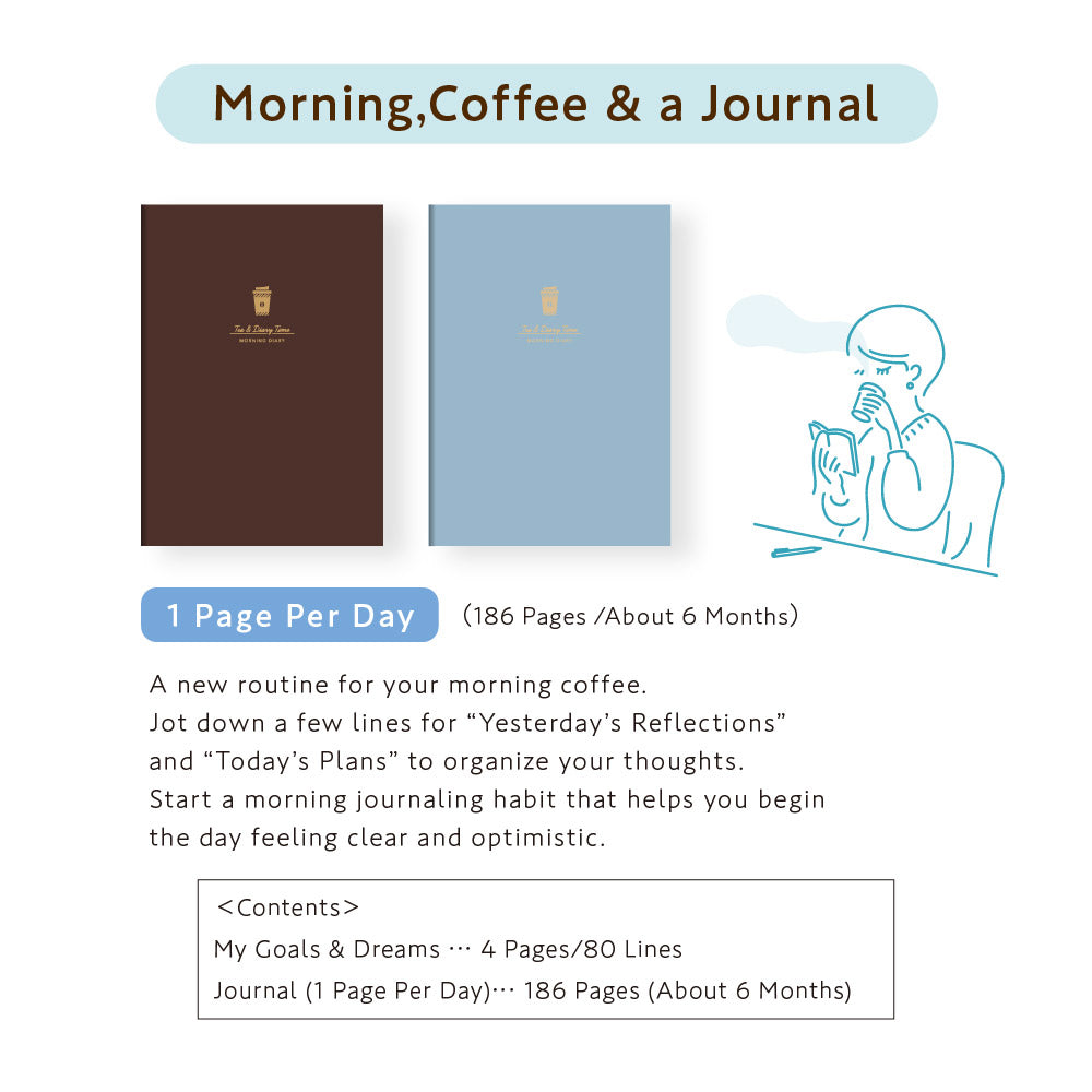 Daigo Tea Time Journal Morning Coffee & a Journal features and contents