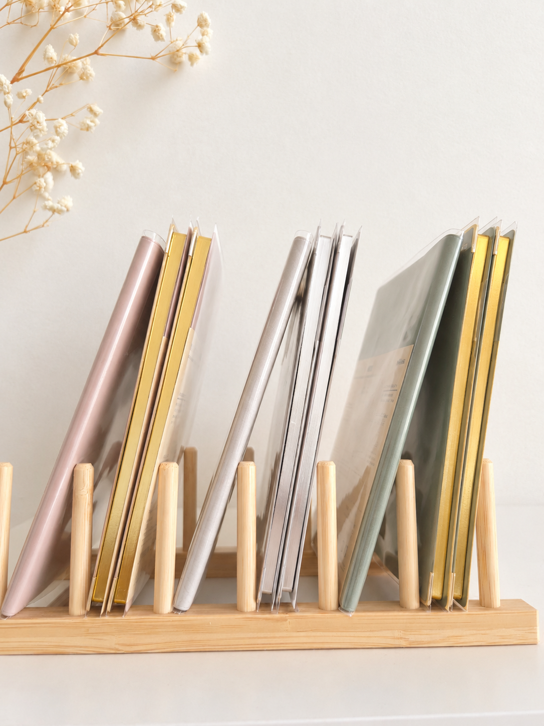 Fleek diaries on wooden stand