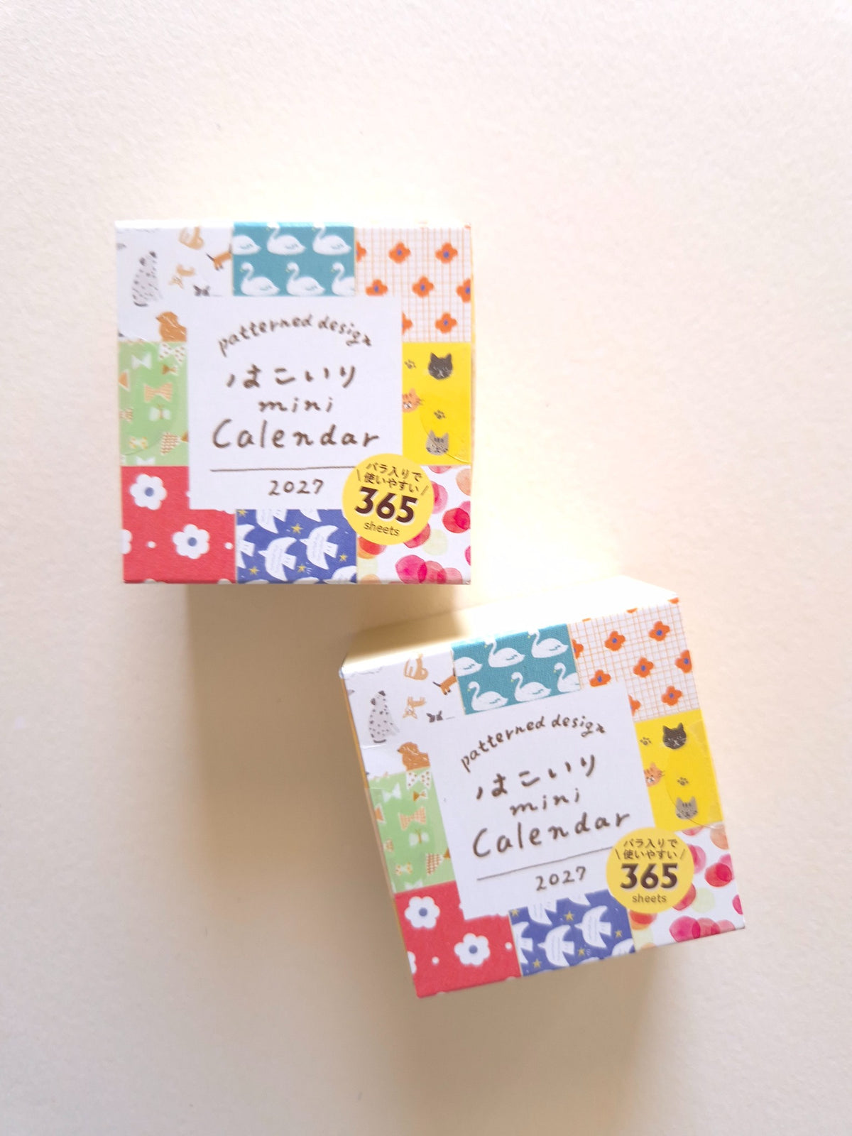 Furukawa Shiko Boxed Mini Calendar – All-Over Pattern 2027 close-up front packaging