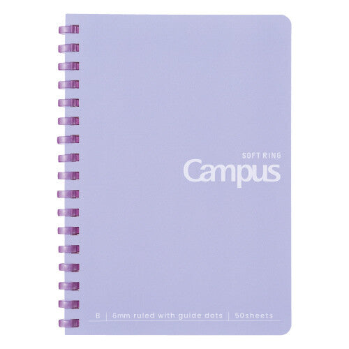 Kokuyo Campus Soft Ring A6 Dotted Notebook in Purple