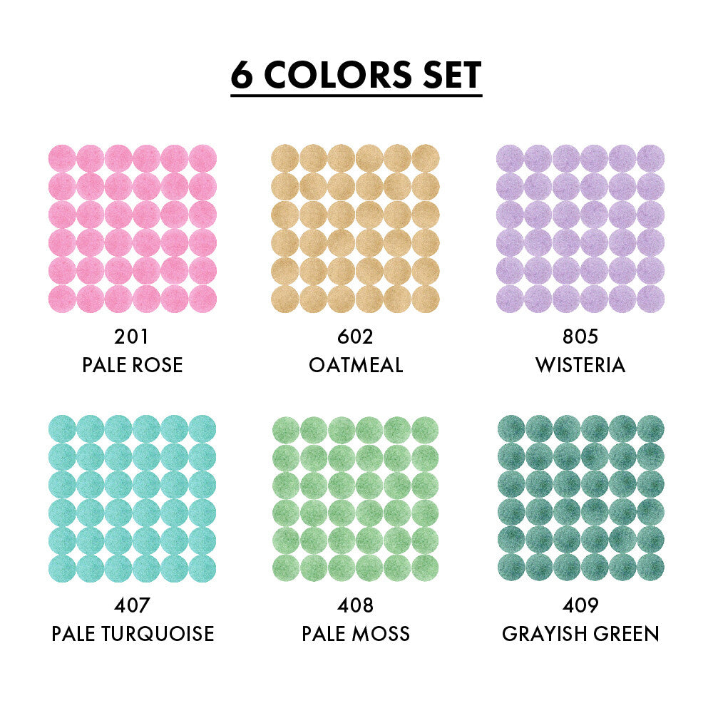 Kuretake ZIG Clean Color Dot Single Mild Smoky Colours swatches