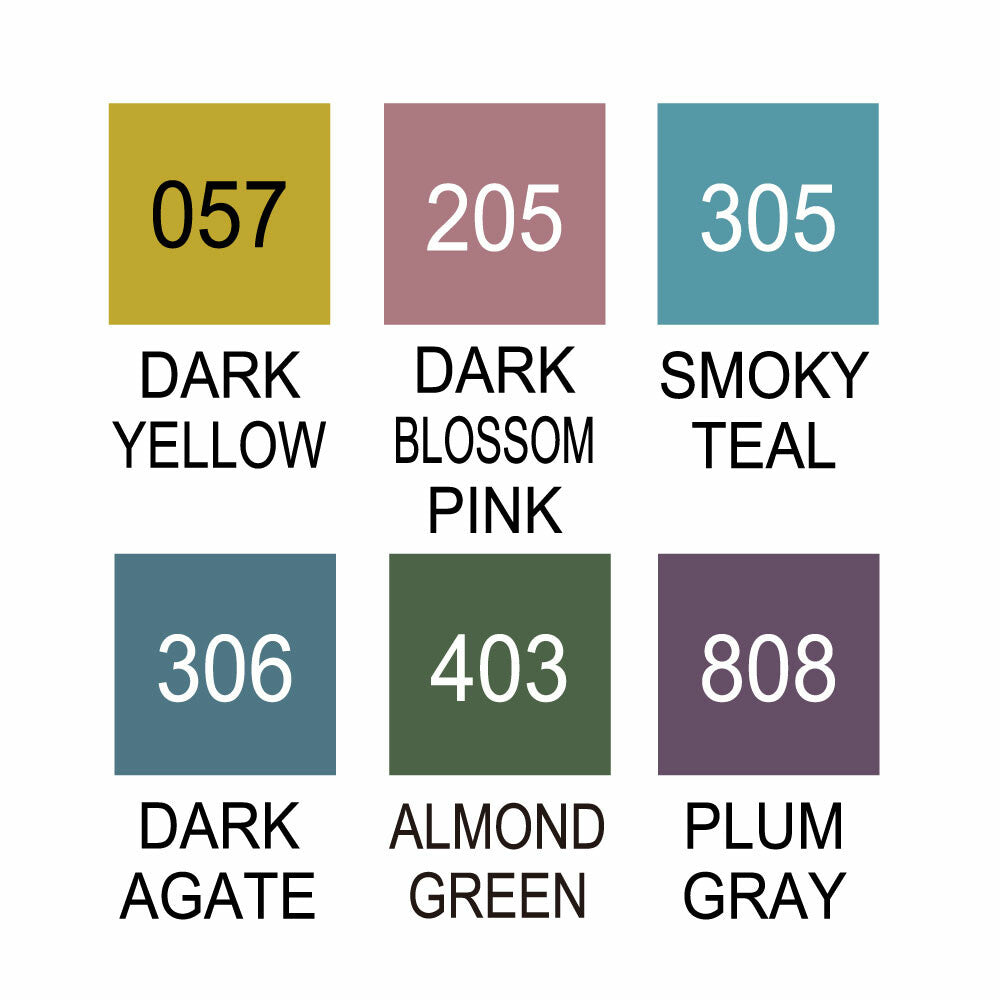 Kuretake ZIG Clean Color Real Brush Smoky Colours swatches