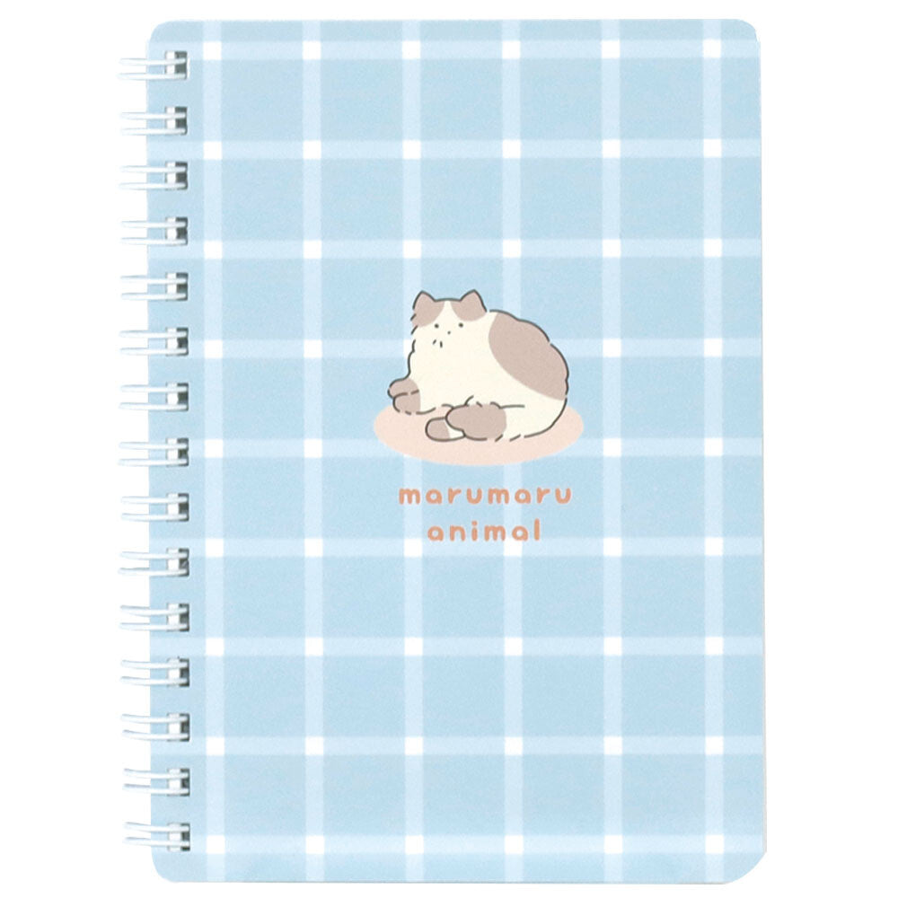 Labclip Marumaru Animal A6 Ring Notebook Cat front cover