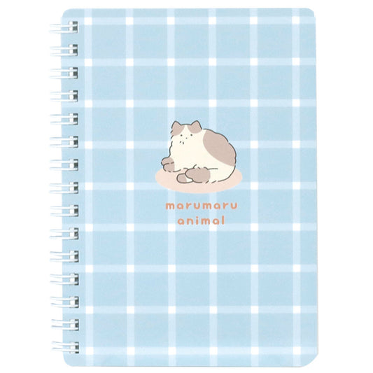 Labclip Marumaru Animal A6 Ring Notebook Cat front cover