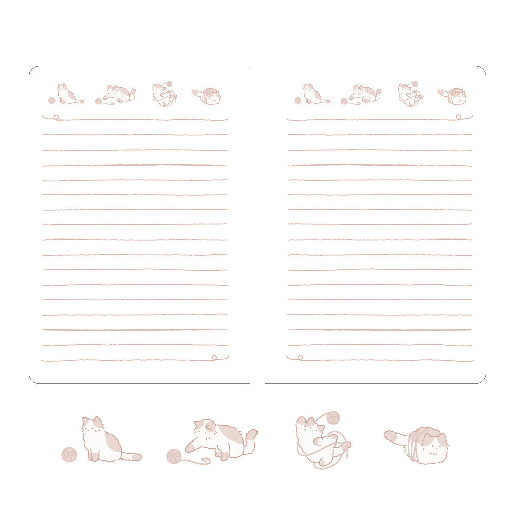 Labclip Marumaru Animal A6 Ring Notebook Cat inner page design