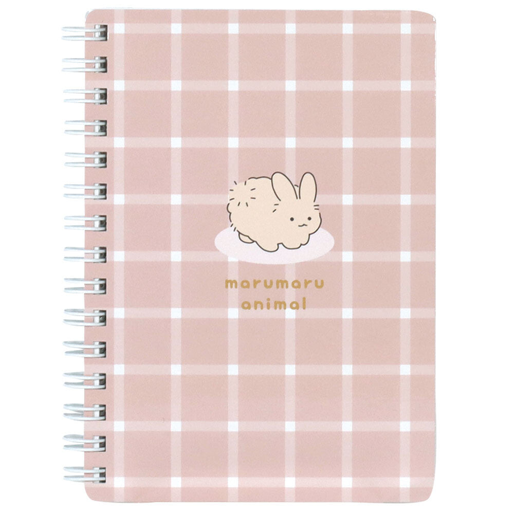 Labclip Marumaru Animal A6 Ring Notebook Rabbit front cover