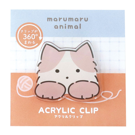Labclip Marumaru Animal Acrylic Clip – Cat design