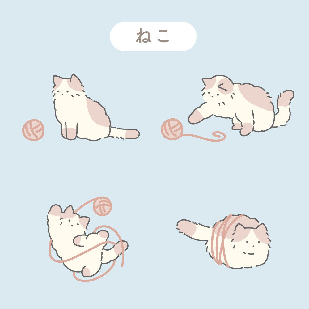 Labclip Marumaru Animal Cat character illustrations