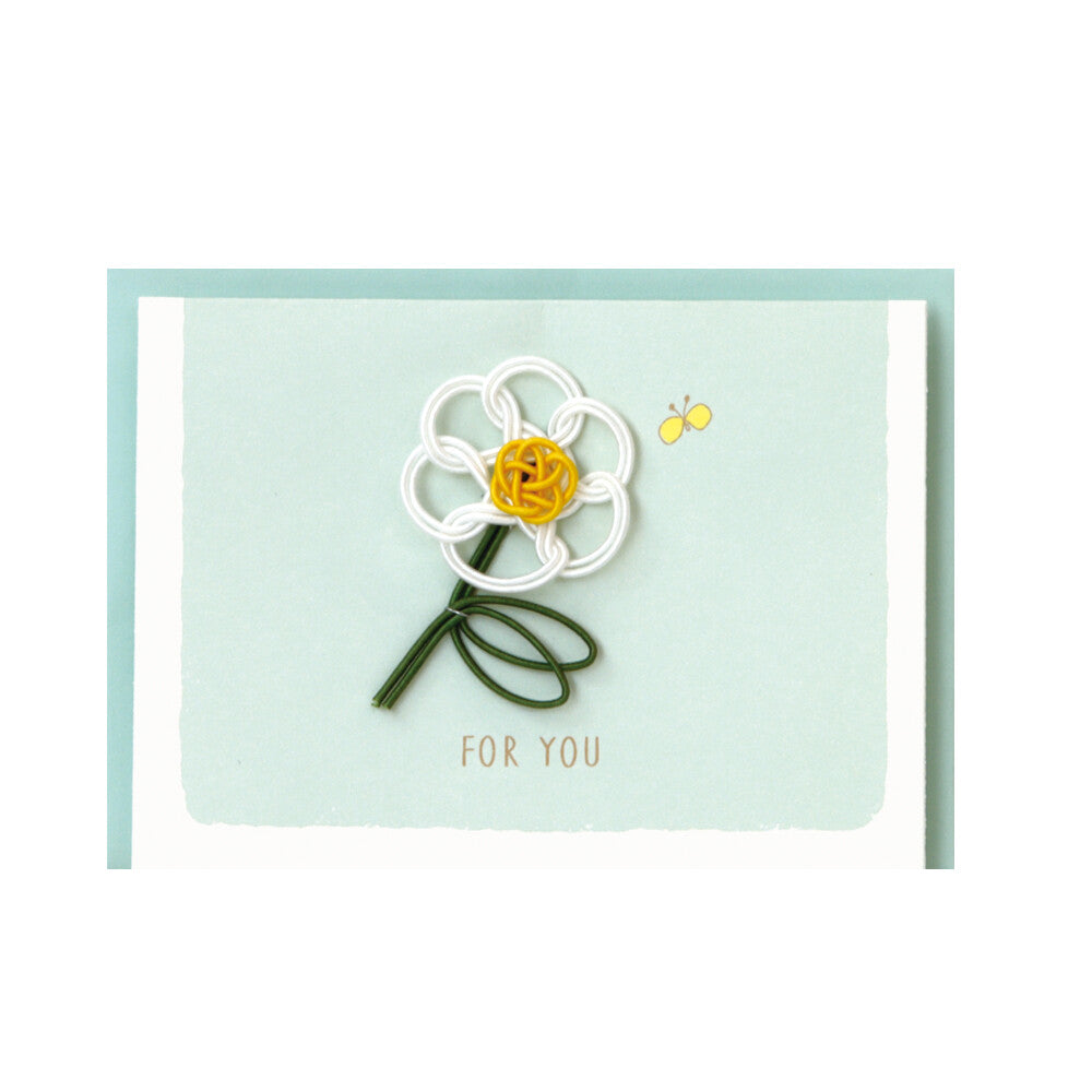 Labclip Mizuhiki Mini Greeting Card For You Nobana flower design