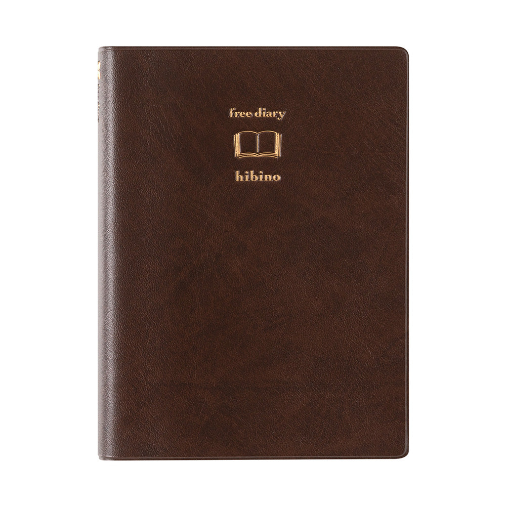Midori Hibino Free Diary A6 Brown cover
