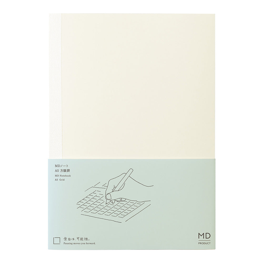 Midori MD Notebook A5 5mm Grid in packaging