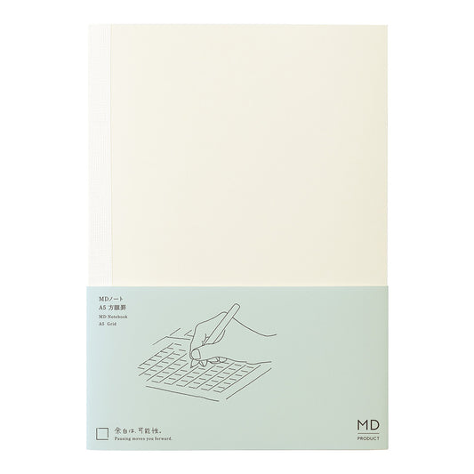 Midori MD Notebook A5 5mm Grid in packaging