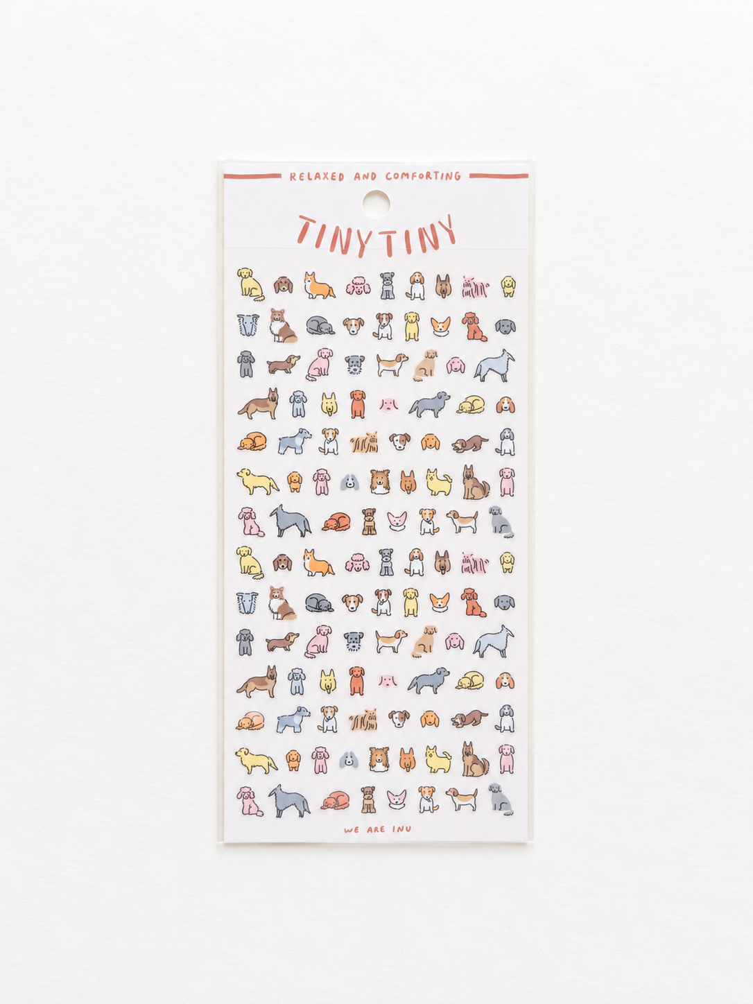 Mind Wave Tiny Tiny Sticker – Inu dog sticker sheet front