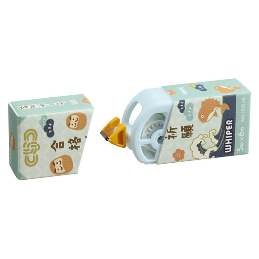 PLUS Whiper Paper Case Correction Tape Exam Support '25 Blue, open correction tape