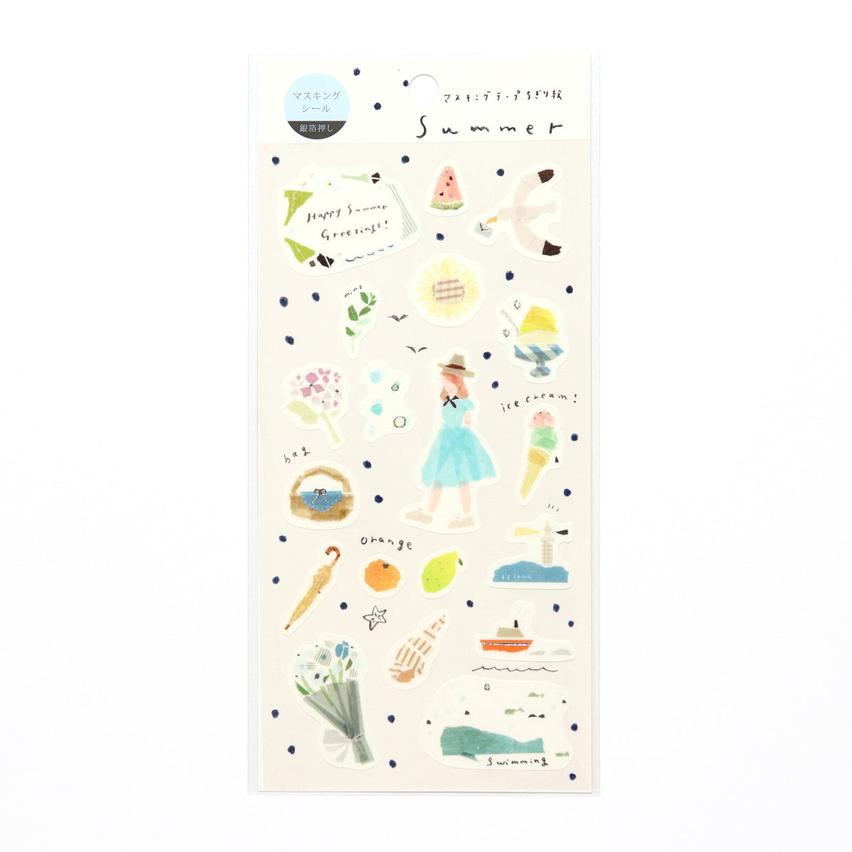 SAIEN × Miki Tamura Summer Masking Stickers full sticker sheet