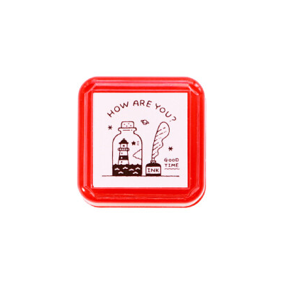 Sanby eric Self-Inking Stamp – Bottle in red self-inking case