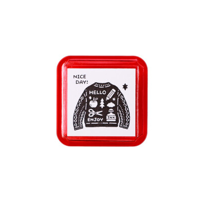 Sanby eric Self-Inking Stamp – Sweater in red self-inking case