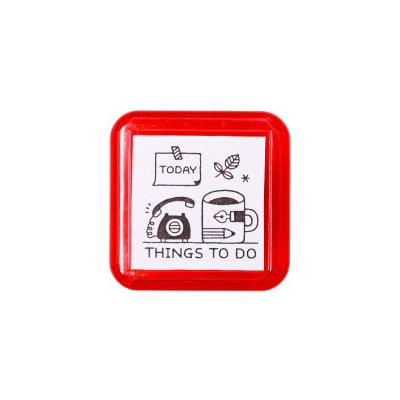 Sanby eric Self-Inking Stamp – Things to Do in red self-inking case