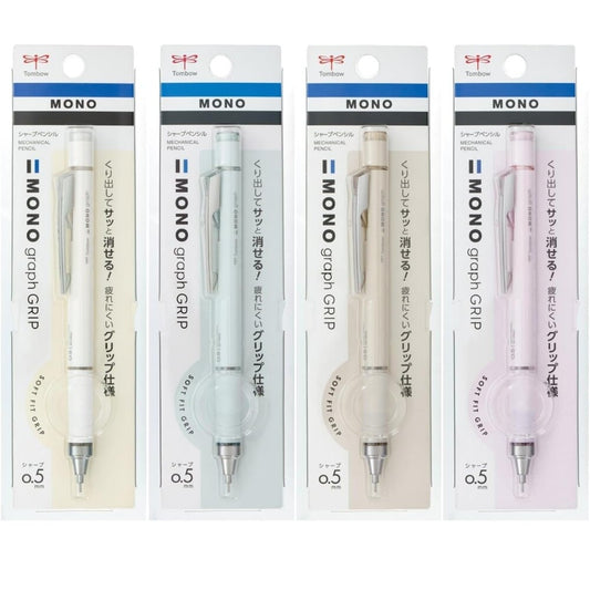 Tombow MONO Graph Grip Mechanical Pencil 0.5mm – four colour variants
