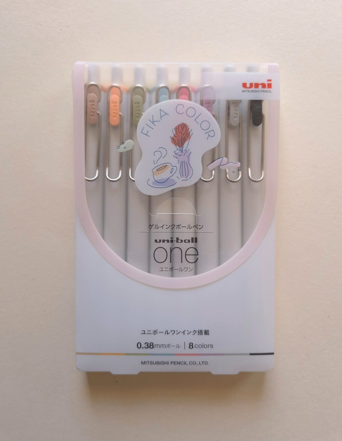 Uni-ball One 0.38 mm FIKA Colour – front packaging