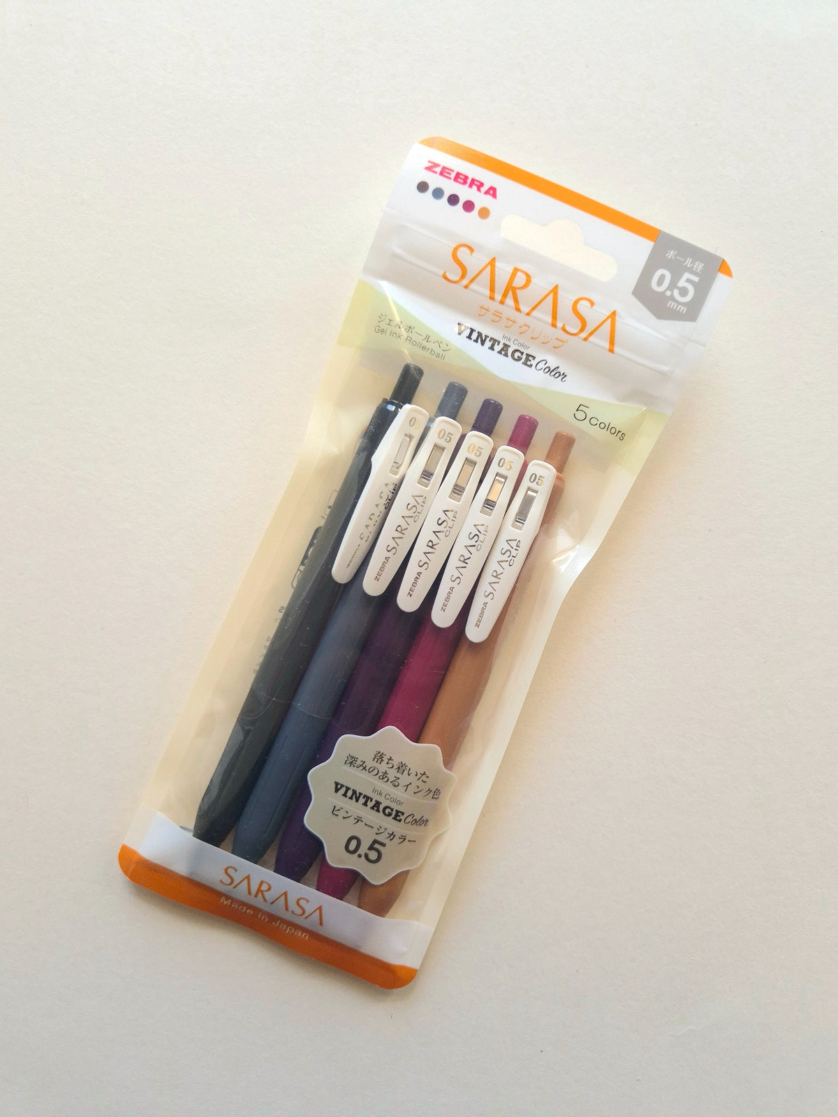 Zebra Sarasa Clip 0.5 Vintage Colour 2 – front packaging